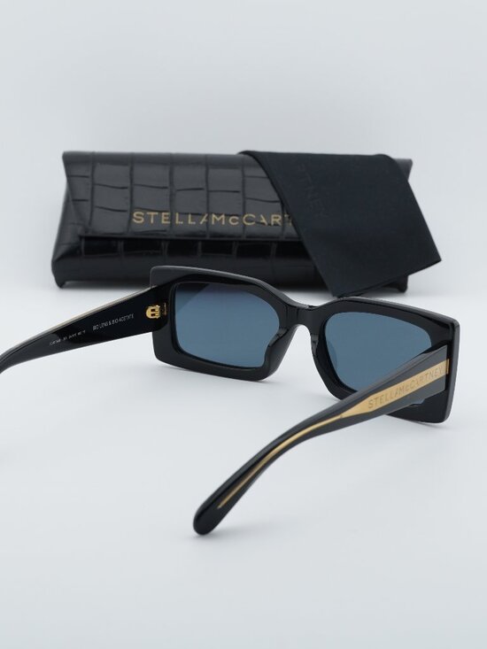 Stella McCartney SC40065I 01A Rectangle Sunglasses - Black / Grey main image 4